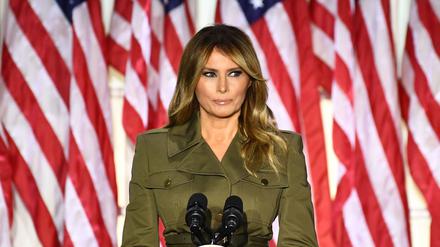 Die damalige First Lady Melania Trump hielt ihre Parteitagsrede 2020 wegen der Corona-Pandemie in einer Videoübertragung aus dem Weißen Haus. 