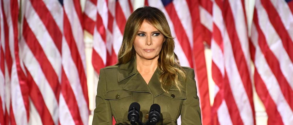 Die damalige First Lady Melania Trump hielt ihre Parteitagsrede 2020 wegen der Corona-Pandemie in einer Videoübertragung aus dem Weißen Haus.