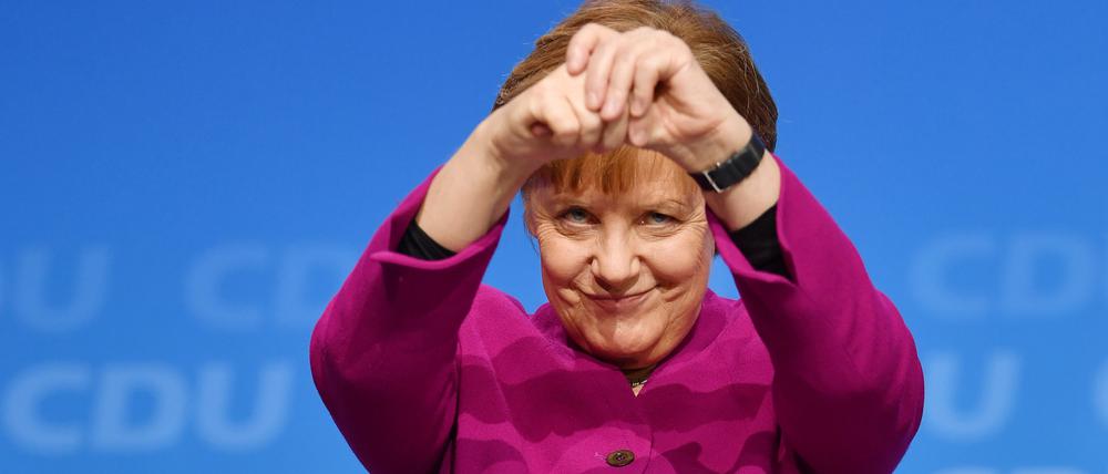 Angela Merkel bei einem CDU-Parteitag 2018. Foto: Bernd von Jutrczenka/dpa