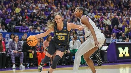 Emily Kiser (links) spielte lange für die University of Michigan, wo auch die Wagner-Brüder aktiv waren.