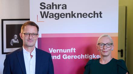 Alexander King und Josephine Thyrêt führen seit dem Sonntag den Berliner Landesverband des Wagenknecht-Bündnisses (BSW).