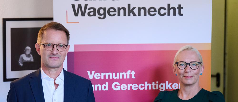Alexander King und Josephine Thyrêt führen seit dem Sonntag den Berliner Landesverband des Wagenknecht-Bündnisses (BSW).