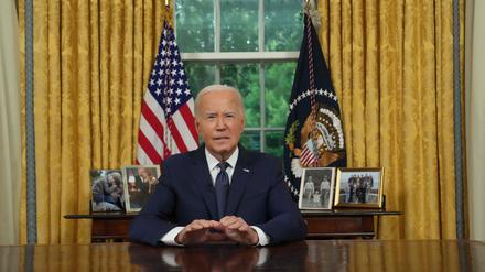 US-Präsident Joe Biden bei seiner Rede an die Nation.
