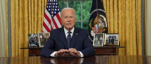 US-Präsident Joe Biden bei seiner Rede an die Nation.