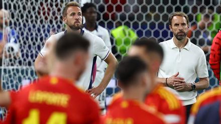 Traurige Verlierer. Harry Kane und Gareth Southgate.