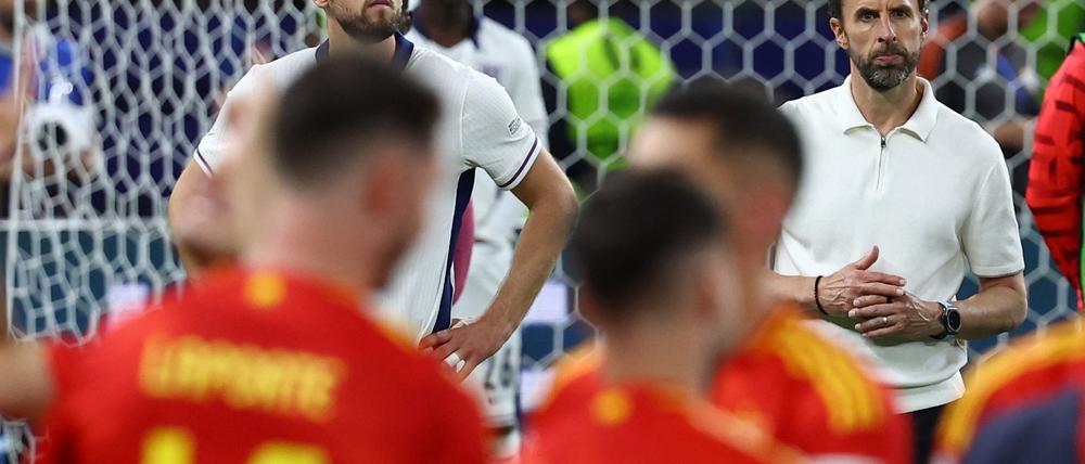 Traurige Verlierer. Harry Kane und Gareth Southgate.