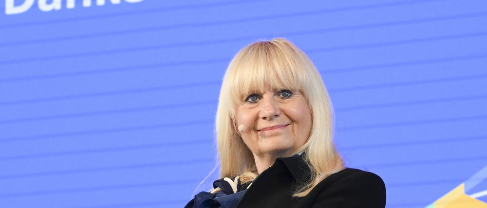 Iris Spranger (SPD), Sportsenatorin, spricht beim Abschluss-Medienevent „Die UEFA Euro 2024 in der Sportmetropole Berlin· in der rbb Dachlounge.“