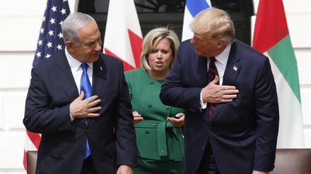 Ein Herz und eine Seele? Donald Trump und Benjamin Netanjahu 2019 im Weißen Haus. 