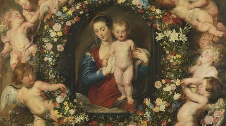 Peter Paul Rubens und Jan Brueghel d.Ä. arbeiteten gemeinsam an der „Madonna im Blumenkranz“, entstanden um 1616/18.