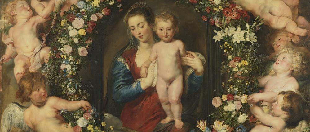 Peter Paul Rubens und Jan Brueghel d.Ä. arbeiteten gemeinsam an der „Madonna im Blumenkranz“, entstanden um 1616/18.