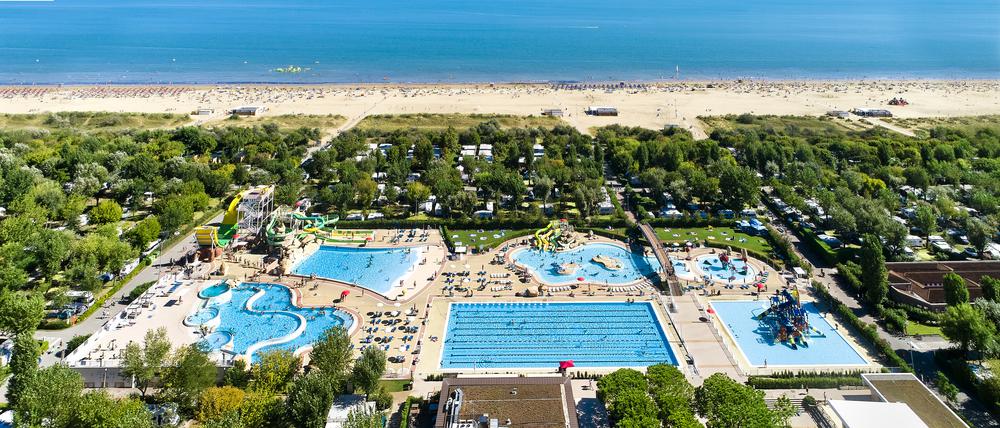 Marina di Venezia ist nicht einfach ein Zeltplatz, es ist eine Familienbespaßungsanlage mit riesigem Aquapark. 