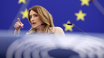 Roberta Metsola, Präsidentin des EU-Parlaments. 