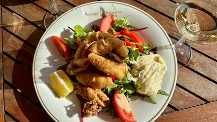 Restaurant Wannseeterrassen, Berlin, Juli 2024. Calamaretti.