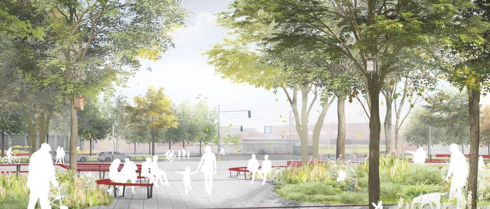 So soll der Alice-Salomon-Platz in Berlin-Hellersdorf in Zukunft aussehen