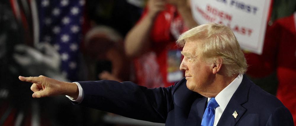 Der republikanische Präsidentschaftskandidat Donald Trump auf dem Parteitag in Milwaukee.