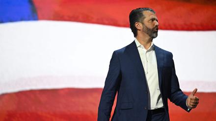 Der Sohn des früheren US-Präsidenten Donald Trump, Donald Trump Jr., auf dem Parteitag der Republikaner.