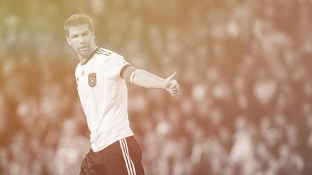 Fußballprofi Thomas Hitzlsperger während eines Länderspiels gegen Dänemark am 11. August 2010.