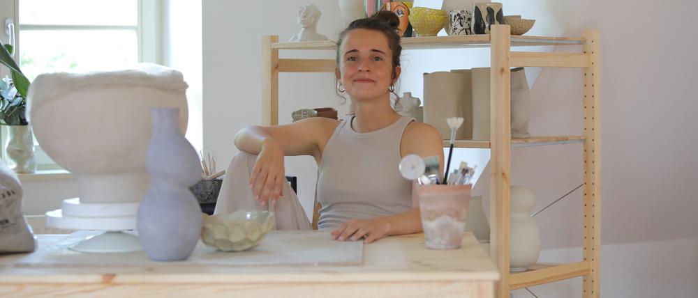 Stefanie Reichel. Umorientierung nach der Elternzeit: Stefanie Reichel bietet seit kurzem Töpferkurse an.