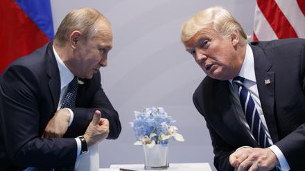 Donald Trump, damals US-Präsident, und Wladimir Putin, Russlands Machthaber seit 1999, beim G20-Gipfel 2017 in Hamburg.