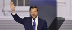 J.D. Vance, Senator aus Ohio und Vizepräsidentschaftskandidat von Donald Trump, auf dem Parteitag der US-Republikaner in Milwaukee, Wisconsin