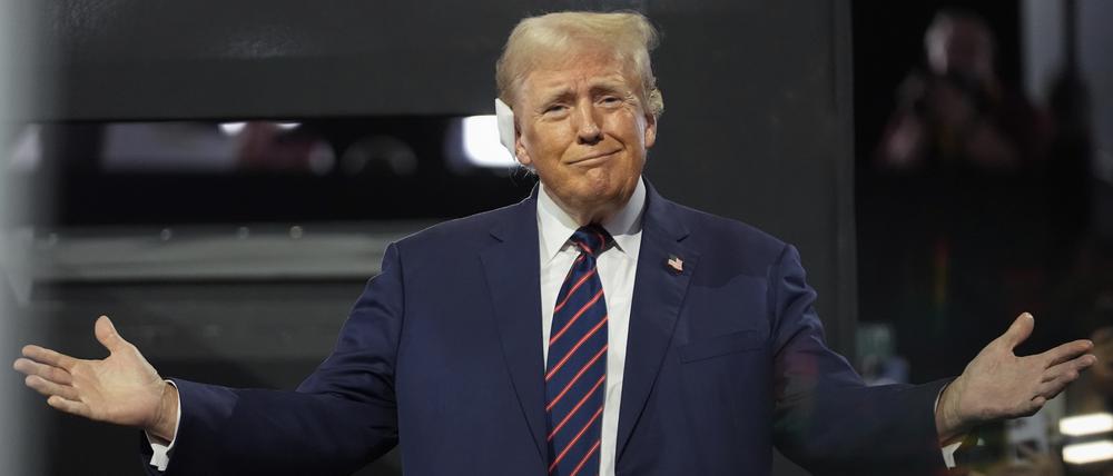 Der republikanische Präsidentschaftskandidat: Donald Trump (78).