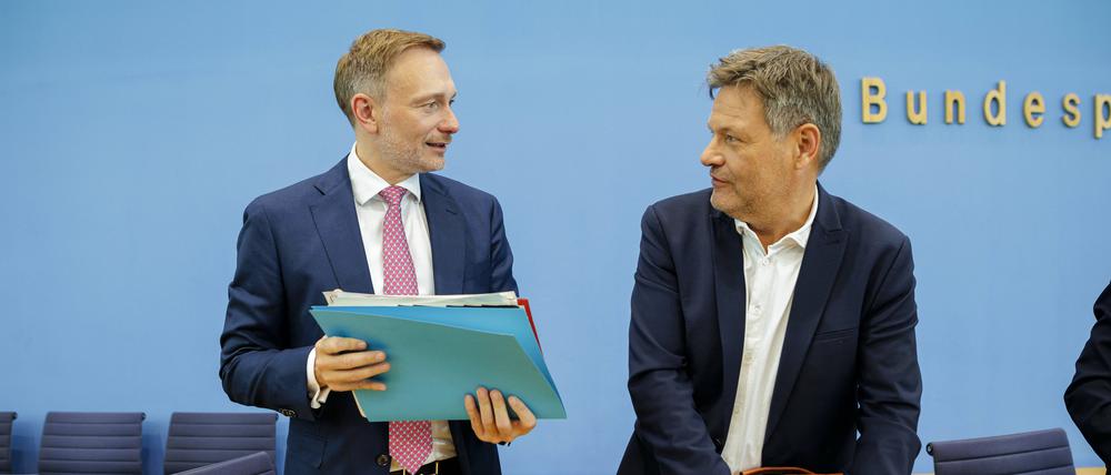 Kontrahenten in der Ampel: Finanzminister Christian Lindner und Wirtschaftsminister Robert Habeck.