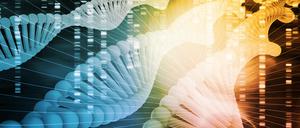 DNA und Genomsequenzen, Illustration.