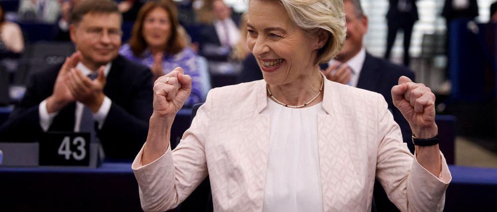 Ursula von der Leyen nach ihrer Wiederwahl.