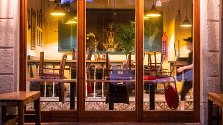 Geschlossenes Restaurant in Berlin: Die Gastronomie ist stark insolvenzgefährdet.