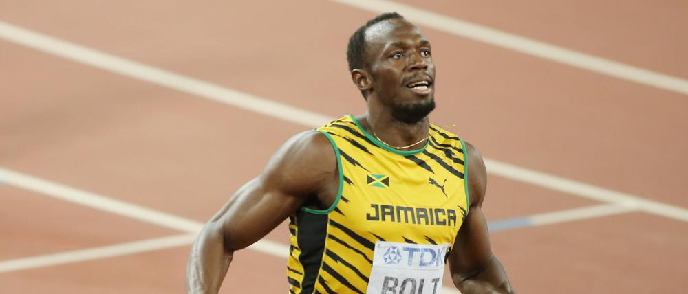 Usain Bolt, der schnellste 100-Meter-Läufer der Welt. 