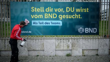 Außenansicht des Hauptsitzes des Bundesnachrichtendienstes BND in Berlin. 