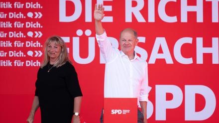 Dresden: Beim Wahlkampfauftakt der Sachsen-SPD verspricht Bundeskanzler Scholz eine sichere Rente. 
