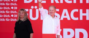 Dresden: Beim Wahlkampfauftakt der Sachsen-SPD verspricht Bundeskanzler Scholz eine sichere Rente. 