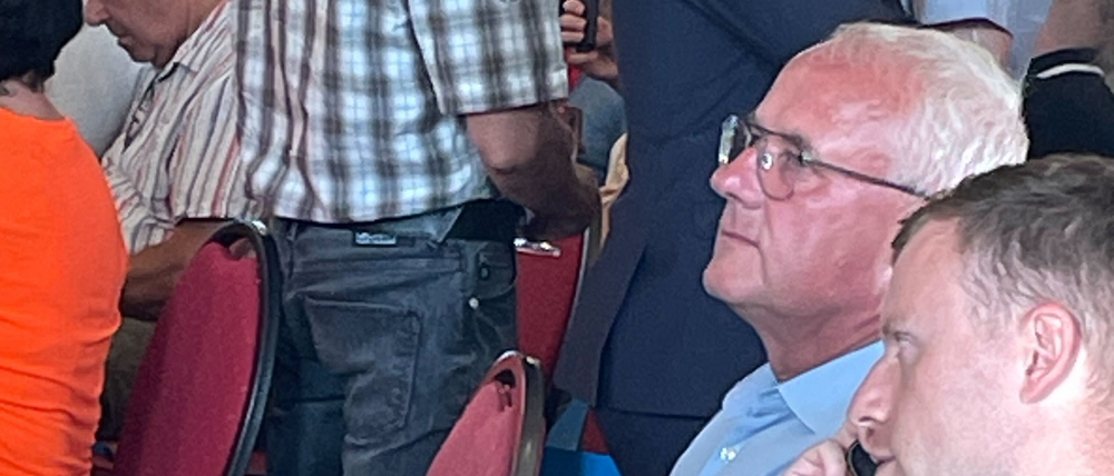 Der Berliner Ex-CDU-Senator Peter Kurth war beim Wahlkampfauftakt der AfD Brandenburg.