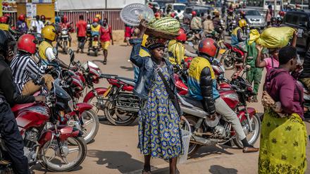 Marktszene in Kigali, der Hauptstadt von Ruanda.
