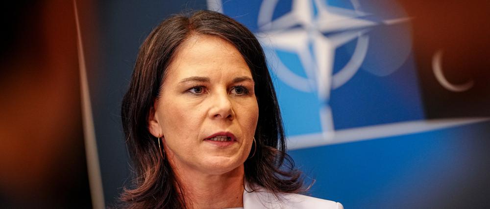 Die deutsche Außenministerin: Annalena Baerbock (Grüne).