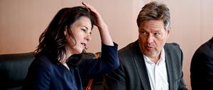 Schlechte Werte für die Grünen: Robert Habeck, Vizekanzler und Bundesminister für Wirtschaft und Klimaschutz, und Annalena Baerbock, Bundesministerin des Auswärtigen.