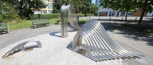 Längst fertig, aber erst ab August in Betrieb: der neue Spielbrunnen im Zentrum Ost.