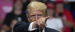 Der Ex-Präsident Donald Trump bei einer Rally in Michigan am Samstag.