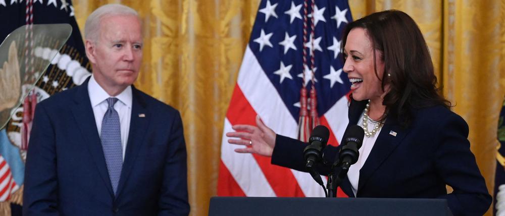 Kamala Harris tritt in die Fußstapfen von Joe Biden.  