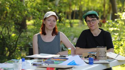 Drawsome heißt die Initiative von Anne Albert und Elisabeth von Mosch (v.r.), zwei Illustratorinnen aus Potsdam.