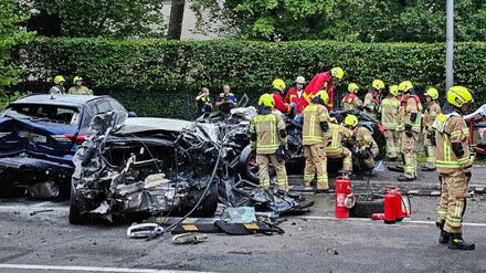 Die Unfallstelle an der Clayallee