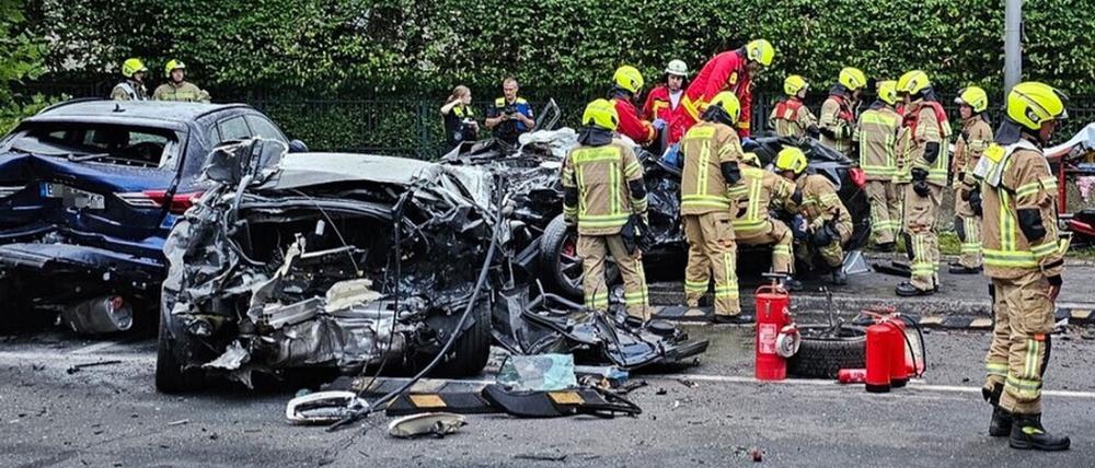 Die Unfallstelle an der Clayallee