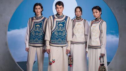 Die olympischen Outfits des mongolischen Teams.