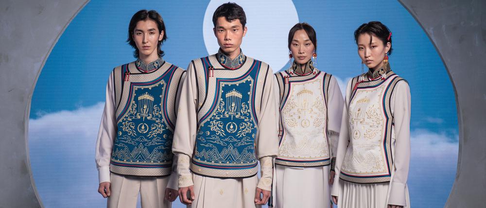 Die olympischen Outfits des mongolischen Teams.