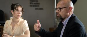 Anne Helm und Tobias Schulze, Vorsitzende der Fraktion Die Linke im Abgeordnetenhaus von Berlin.