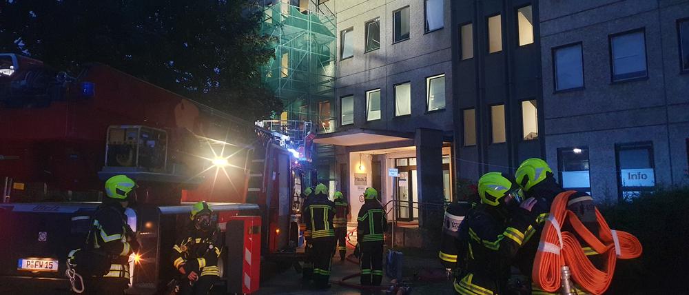 In der Potsdamer  Gemeinschaftsunterkunft in der Jägervorstadt brach ein Feuer aus.