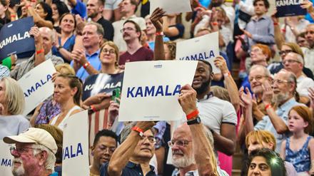 Wahlkampfveranstaltung für Harris am Dienstag in Wisconsin.