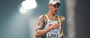 Der deutsche Geher Christopher Linke bei der Leichtatheltik-WM 2019 in Katar.