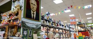Unter Putin: Eine Kassiererin in einem Moskauer Antiquitätengeschäft.